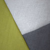 Geometric Color Block Pillow Cover | Citrus Green + Steel Gray + White/Silver Me