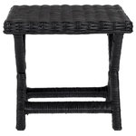 Safavieh - Manor Bench - Black - A casual new take on the classic X-bench, this transitional iteration of the centuries old design works beautifully with any decorating style. Crafted of black woven rattan seat with contrasting wrapped legs and cross bar, the Manor Bench adds pizazz in pairs in front of the bed, or for seating in family room, living room and even the master bath.