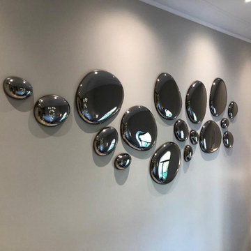 Accent Wall Glass Sculpture MERCURY DROPS