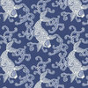 Porcelain Blue Koi Fish Fabric