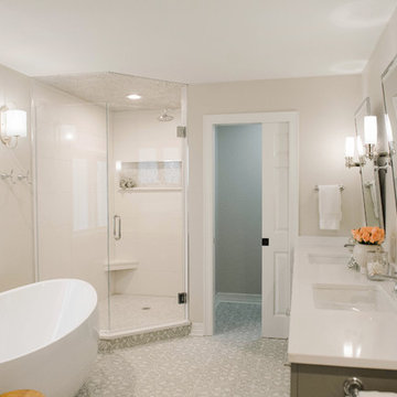 Clean and Tranquil Master Bathroom
