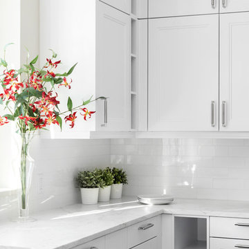 Polished Chrome and Brushed Stainless Pulls | Riverside, Greenwich New Residence