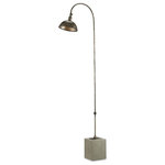 Currey and Company - Currey and Company 8062 Finstock - One Light Floor Lamp - Shower any spot in a room with light without introFinstock One Light F Pyrite Bronze/Polish *UL Approved: YES Energy Star Qualified: n/a ADA Certified: n/a  *Number of Lights: Lamp: 1-*Wattage:25w Candelabra bulb(s) *Bulb Included:No *Bulb Type:Candelabra *Finish Type:Pyrite Bronze/Polished Concrete