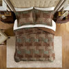 Croscill Galleria Traditional Patchwork 4-Piece Comforter Set, Brown, King