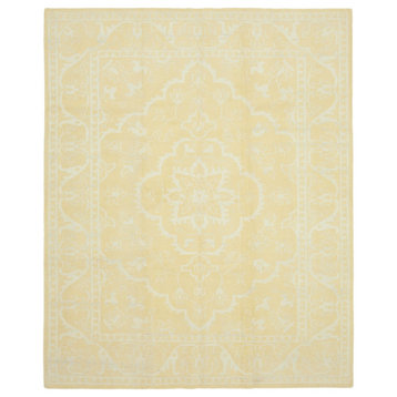 Rug N Carpet - Hand-Knotted Oriental 8' 0" x 10' 0" Unique Yellow Oushak Rug