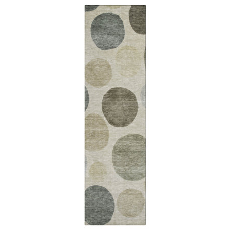 Machine Washable Indoor/Outdoor Chantille ACN2062 Brown 2'3" x 7'6" Runner Rug