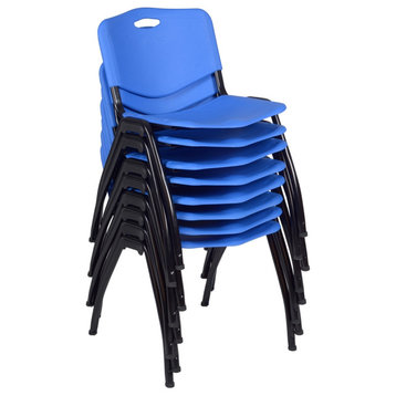 'M' Stack Chair (8 pack)- Blue