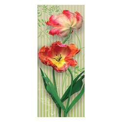 American Wallpaper & Design - Flower Wallpaper for Door - Wallpaper