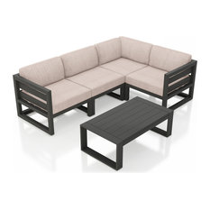 Avion 5 Piece Sectional Set, Canvas Flax