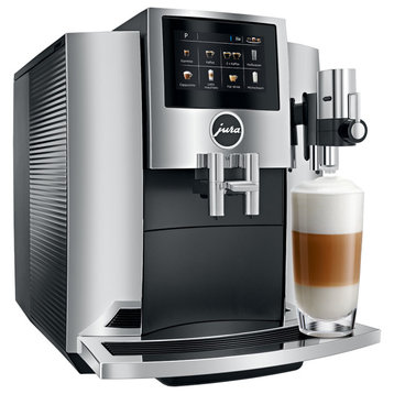 JURA S8 Automatic Coffee Machine, Black with Chrome