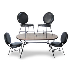 Art Deco Machine Age Iron Dining Set - SOLD - Dining Sets
