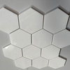 Thassos White Marble Hexagon Mosaic Tile 4 inch Polished, 1 sheet