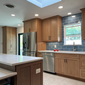 Contemporary Cherry Wood Kitchen