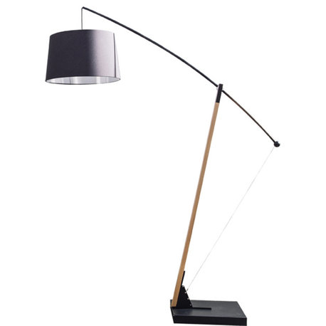 Archer Floor Lamp, Black, Mega