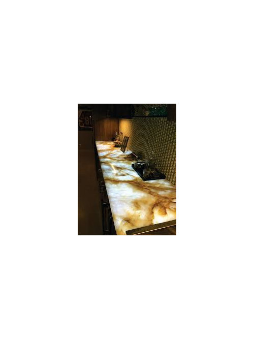 How to back/under light marble countertop