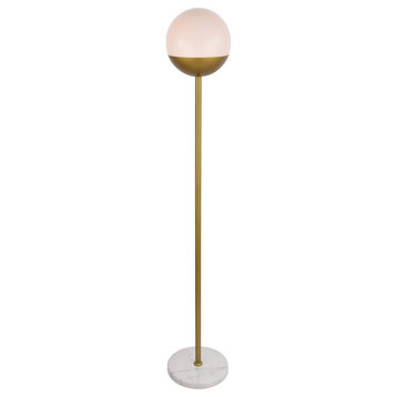 Elegant Lighting LD6150BR Eclipse Lamp Brass And Frosted White