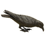Bronze West Imports - Black Raven, C - The "Raven" (pecking) is almost lifelike in the manner in which it has been cast. In a dark patina, this raven sculpture is a great addition to your home or garden.