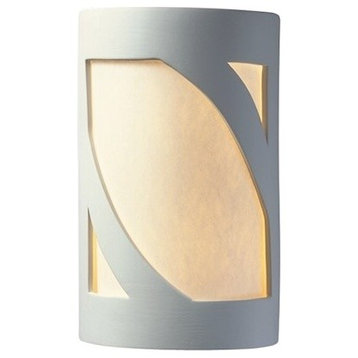 Justice Design Ambiance Prairie Sconce, Outdoor, Bisque, Incandescent, Large
