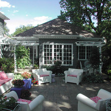 Patio and landscape