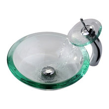 Thick glass sink