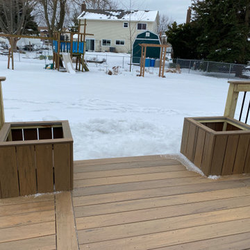 TimberTech Tigerwood Deck with Bench in Carol Stream, IL