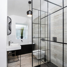 black shower surround