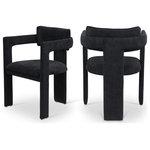 Meridian Furniture - Brenda Upholstered Dining Chair, Black, Chenille Fabric, Set of 2 - Indulge in the allure of the Black Chenille Fabric Brenda Dining Chair by Meridian Furniture. Its captivating design and luxurious finish elevate any space with effortless elegance. Crafted with precision and durability in mind, this stunning piece becomes the focal point of gatherings, fostering moments of connection and warmth. Embrace sophistication and style with the Brenda Dining Chair, a testament to exquisite taste and timeless beauty.