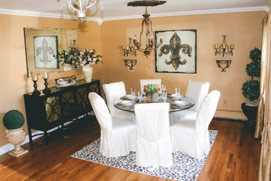 Dining room photo in New York