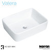 Karran VC-501-WH Valera 19" Vitreous China Vessel Bathroom Sink, White