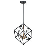 Eglo - Corrietes - 3 Light Pendant - Matte Black - Clear - Eglo's Corrietes Family is artistic in style and character. This 3- Light