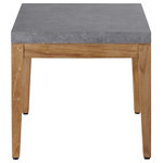 Universal Furniture - Universal Furniture Coastal Living Outdoor Chesapeake End Table - Perfect outdoor living spaces with the Chesapeake End Table, showcasing a smooth gray stone top which is offset by a natural wooden base.