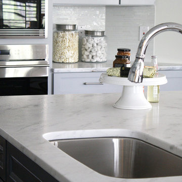 White Moura Marble Kitchen