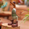 Novica Handmade Soldier Duck Teak Wood Statuette