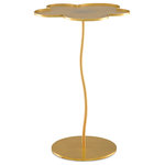 Currey & Company - Fleur Large Accent Table - The Fleur Large Accent Table is made of iron in a lustrous gold leaf finish. It takes talent to create whimsical designs that also read as chic, and our design team proves they have the chops to do this over and over again. We also offer this gold accent table in a smaller version in the same finish.