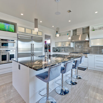 Modern Kitchen with built in Appliances