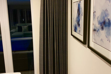 Inspiration for a medium sized contemporary home cinema in Kent.