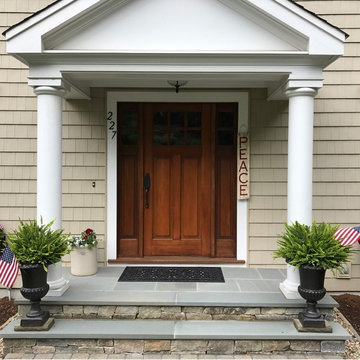 Bluestone Steps with Ledgestone Veneer