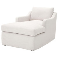Off-white Lounge Chaise | Eichholtz Clandon, beige, 34"W x 59"D x 30"H