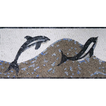 Mosaic Border - Killer Whale Design