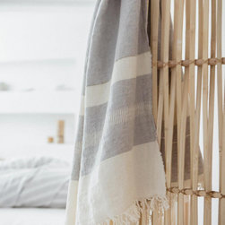 Belgian Linen Gent Stripe Throw - Throws