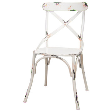 Dylan Metal Dining Chair, Frame, White