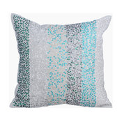 Sparkly Sequins 26"x26" Silk Grey Euro Sham, Aromatherapy