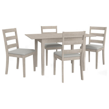 Hillsdale Spencer Wood 5-Piece Dining Set With X-Back Dining Chairs