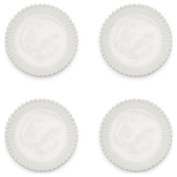 Two's Company 53940 Heirloom 4-Piece Set Pearl Appetizer/Dessert Plates