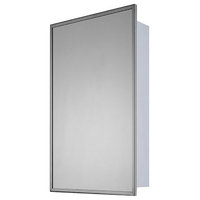 Residential Series Medicine Cabinet, 16"x26", Bright Annealed Stainless Steel Fr