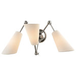 Hudson Valley Lighting - Buckingham 3 Light Swing Arm or Wall Lamp, Polished Nickel - Buckingham's articulated arms hinge on swivel-detailed joints. What goes up must come down; Buckingham's design follows this natural principle, resulting in a kind of striking symmetry. Adjustable manual details allow you the freedom to aim the light.