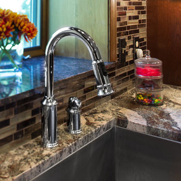 Bold Tile Backsplash Granite Kitchen in Downingtown PA