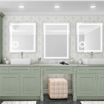 Craftsman Lily Green Shaker Kitchen Cabinets | Gallery