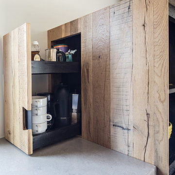 BEN RIDDERING design & woodcraft: Modern-Rustic Kitchen (hidden storage)