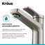KRAUS Indy Single Handle Bathroom Faucet in Spot Free Stainless Steel